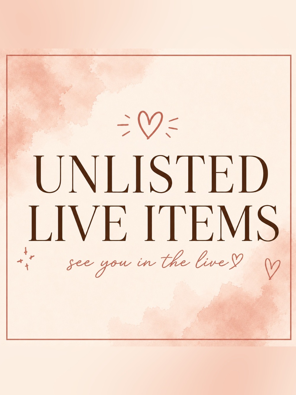 UNLISTED LIVE ITEM | SHOP DURING LIVE